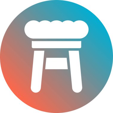 Sandalye. Web simgesi basit illüstrasyon