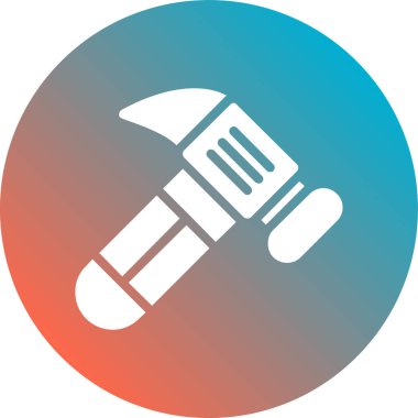 Boya fırçası simgesinin vektör illüstrasyonu