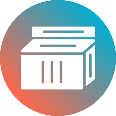 kutu simgesi vektör illüstrasyonu