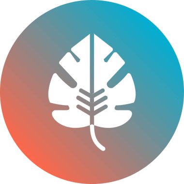 Bir yaprak simgesinin vektör illüstrasyonu