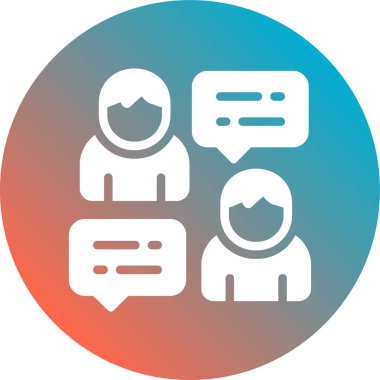 Sohbet simgesinin vektör illüstrasyonu