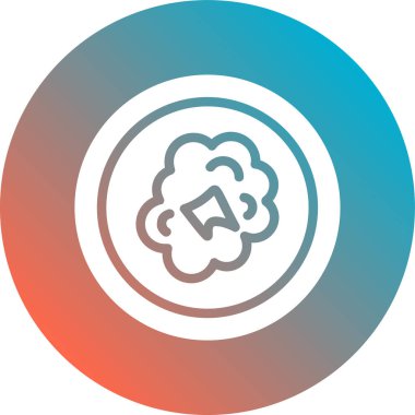 Bulut simgesi soyut arkaplan grubunda izole edildi