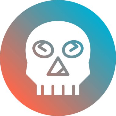 kafatası simgesi, vektör illüstrasyonu