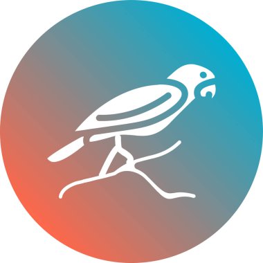 Baykuş simgesi. Web için baykuş vektör sembolünün basit bir illüstrasyonu