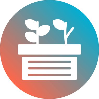 Bitki simgesinin vektör illüstrasyonu