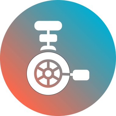 Bir araba simgesinin vektör illüstrasyonu