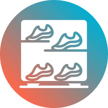 Ayakkabı. Web simgesi basit illüstrasyon