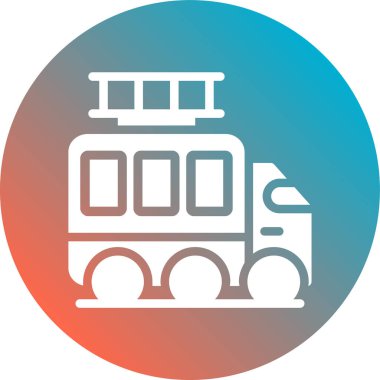 otobüs düz simgesi. vektör çizim.