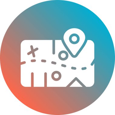 konumu simgesi harita, illüstrasyon vektör