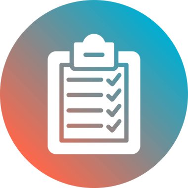 Kontrol listesi simgesi vektör illüstrasyonu