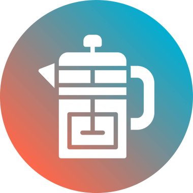 Su ısıtıcısı düz simgesi. Vektör çizim