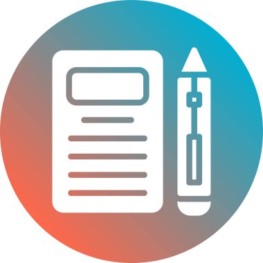 Soyut arkaplanda kalem simgesi izole edildi