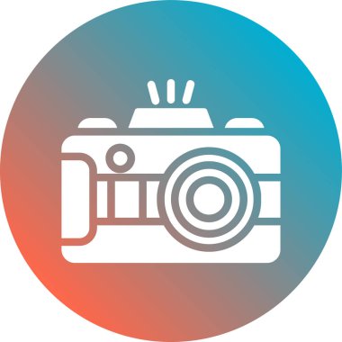 Bir kamera simgesinin vektör illüstrasyonu