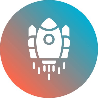 Astronot yassı ikonu. vektör illüstrasyonu