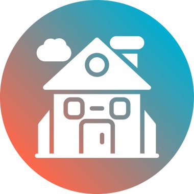 Ev simgesinin vektör illüstrasyonu