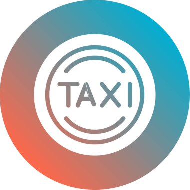 Taksiyle. Web simgesi basit illüstrasyon