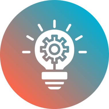 Bir ampul simgesinin vektör illüstrasyonu