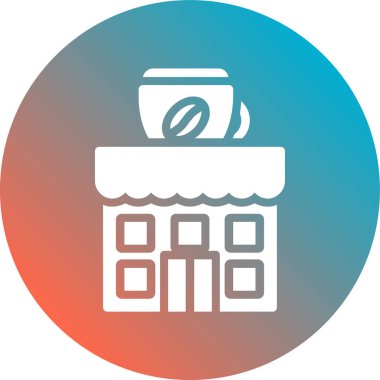 Benzersiz alışveriş mağazası kabartma vektör simgesi