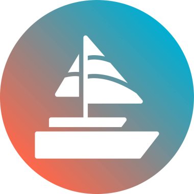 Tekne. Web simgesi basit illüstrasyon