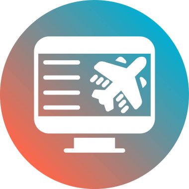 uçuş bileti vektör simgesi