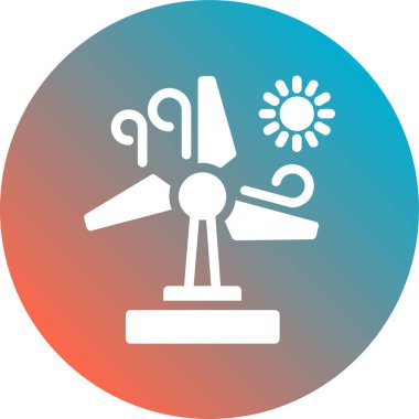 Yel değirmeni simgesinin vektör çizimi