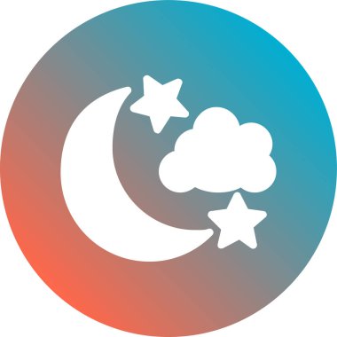 Gece simge vektör çizim