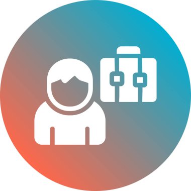 Seyahat çantasının vektör simgesi