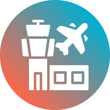 Havaalanı terminal simgesinin vektör illüstrasyonu