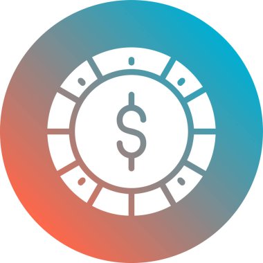 Dolar. Web simgesi basit illüstrasyon