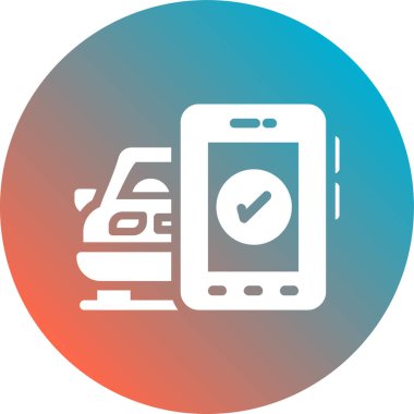 mobil vektör dairesi renk simgesi