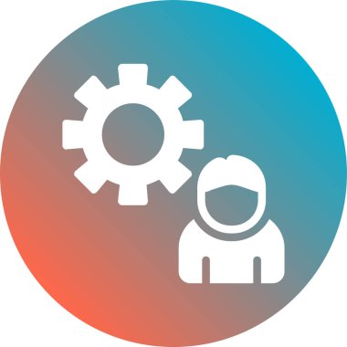 Modern bir dişli simgesinin vektör illüstrasyonu