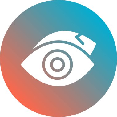 Göz. Web simgesi basit illüstrasyon