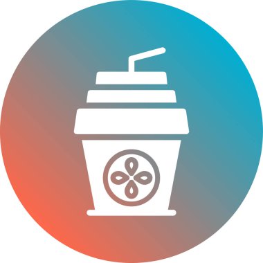 Kahve. Web simgesi basit illüstrasyon