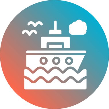 Deniz simgesinin vektör illüstrasyonu