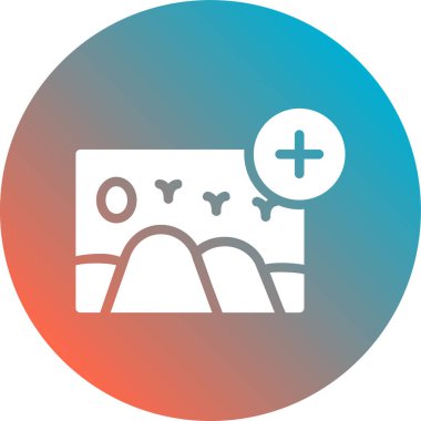 peyzaj vektör simgesi modern basit illüstrasyon