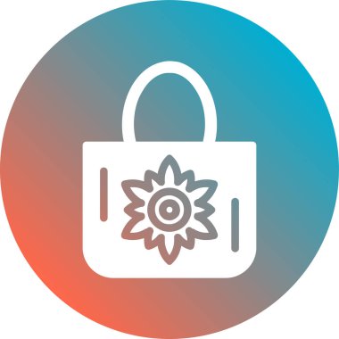 Çiçek simgesinin vektör illüstrasyonu