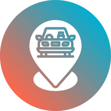 - Araba. Web simgesi basit illüstrasyon