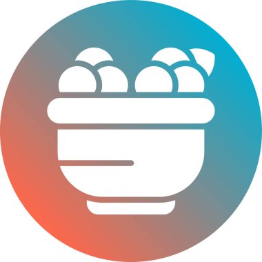 Mavi arkaplandaki uzun gölge renkli yuvarlak simgenin gösterimi