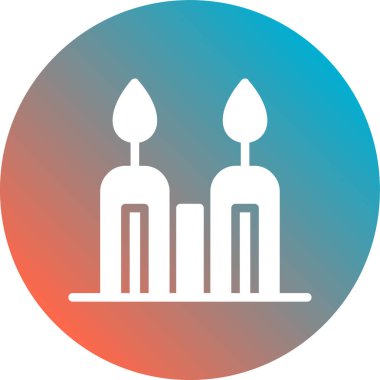 Mum Vektörü Şekil Simgesi Tasarımı