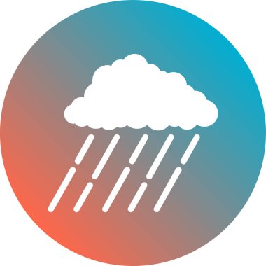 soyut arkaplanda izole edilmiş yağmur simgesi