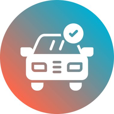 araba sigortası ikonu vektör illüstrasyonu