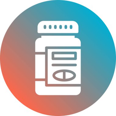 İlaç şişesi simgesinin vektör illüstrasyonu