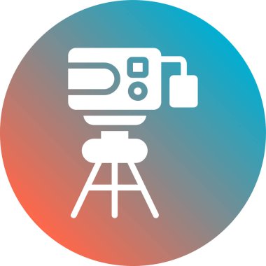 Kamera simgesi beyaz arkaplanda izole edildi. vektör illüstrasyonu