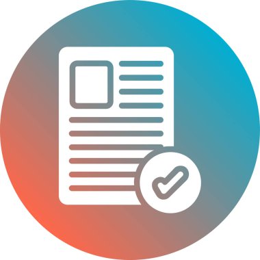 belge simgesi vektör illüstrasyonu