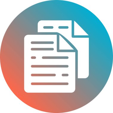 Soyut arkaplanda belge simgesi izole edildi