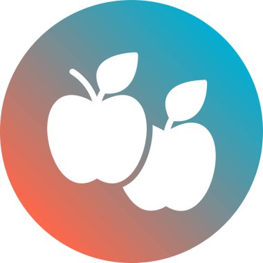 Elma. Web simgesi basit illüstrasyon