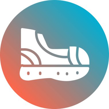 Bir paten simgesinin vektör illüstrasyonu