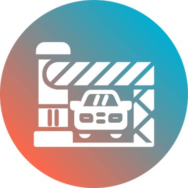 Araba simgesinin vektör illüstrasyonu