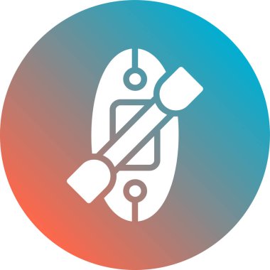 Bir kayak simgesinin vektör illüstrasyonu