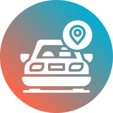 araba konumu vektör simgesi modern basit vektör illüstrasyonu